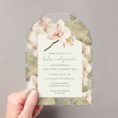 Tropical Orchid Botanical Garden Wedding  Acryl Uitnodigingen (Insitu (Draagbaar))