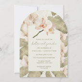 Tropical Orchid Botanical Garden Wedding  Kaart (Voorkant)