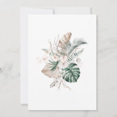 Tropical Orchid en Monstera Save The Date Kaart (Achterkant)