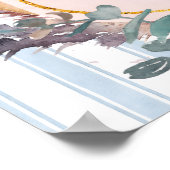 Tropical Orchid Floral Destination Wedding Welcome Poster (Hoek)