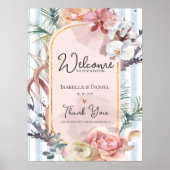 Tropical Orchid Floral Destination Wedding Welcome Poster (Voorkant)