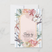 Tropical Orchid QR Code Destination Wedding RSVP Kaartje (Voorkant)