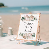 Tropical Orchid Wedding Table Number Kaart