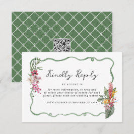 Tropical Organic Wedding Online RSVP Card Informatiekaartje