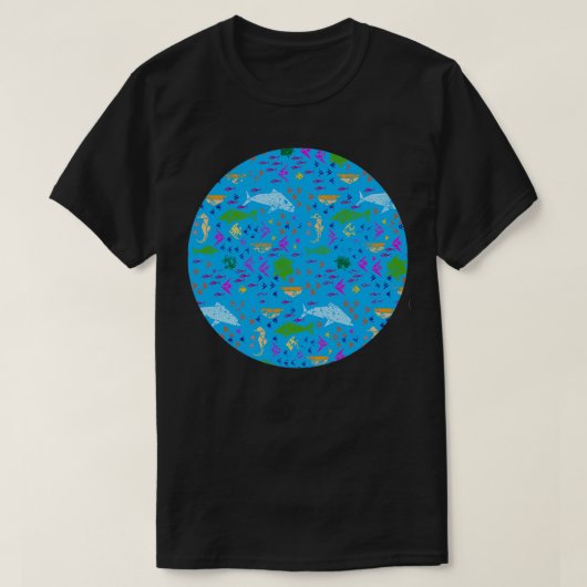 Tropical Origami Under the Sea T-shirt (Design voorkant)
