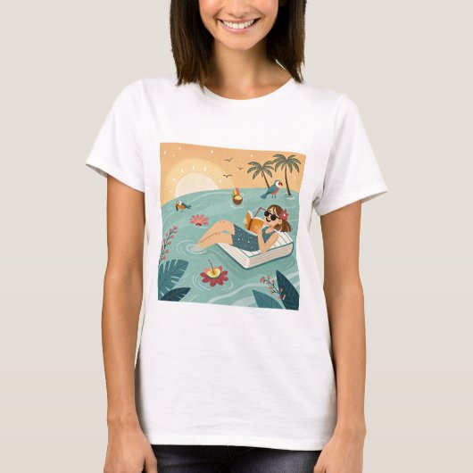 Tropical Page Turner Mood T-shirt (Voorkant)