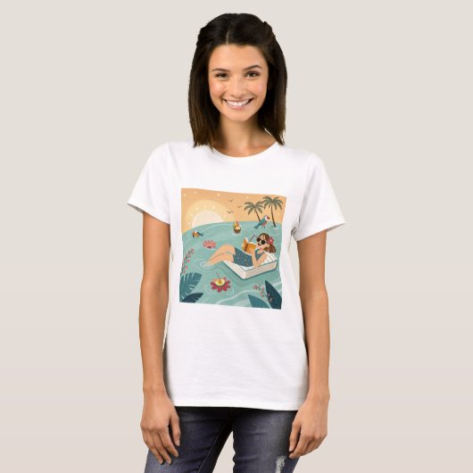 Tropical Page Turner Mood T-shirt (Voorkant volledig)