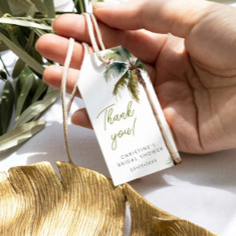 Tropical Palm and Beach Vrijgezellenfeest dank u Cadeaulabel