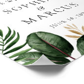 Tropical Palm Banana Leaf Greenery Modern Welcome Poster (Hoek)