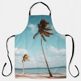 Tropical Palm Beach Apron Schort