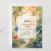 Tropical Palm Beach Boho Vrijgezellenfeest Kaart (Voorkant)