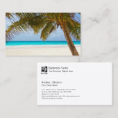 Tropical Palm Beach Landscape Visitekaartje (Voorkant / Achterkant)