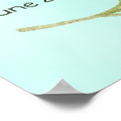 Tropical Palm Boy Baby shower Welkomstbord Poster (Hoek)