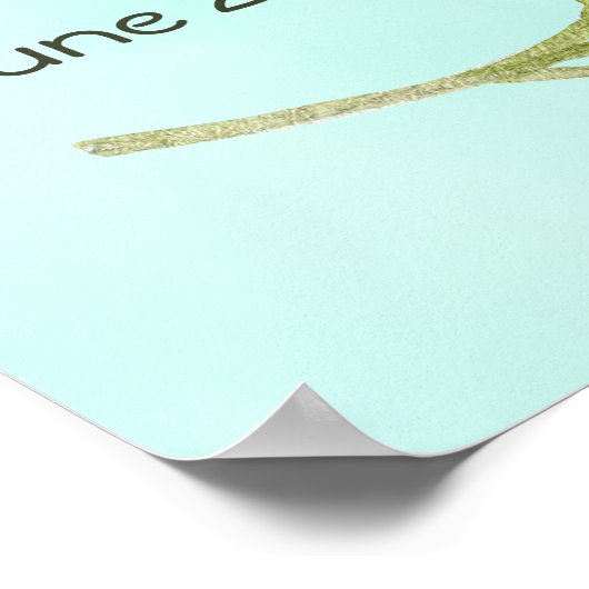 Tropical Palm Boy Baby shower Welkomstbord Poster (Hoek)