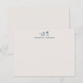 Tropical Palm Coastal Beach Personalized Note Card Kaart (Voorkant / Achterkant)