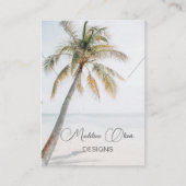 Tropical Palm Coastal Ketting Display Visitekaartje (Voorkant)