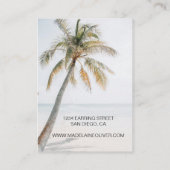 Tropical Palm Coastal Ketting Display Visitekaartje (Achterkant)