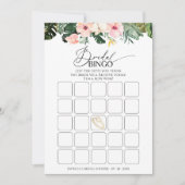 Tropical Palm Floral vrijgezellenfeest bingo spelk Kaart (Voorkant)