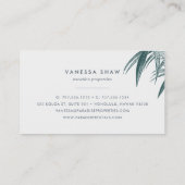 Tropical Palm Frond Colorblock Visitekaartje (Achterkant)