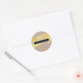 TROPICAL PALM FRONDS schattig goud folie vet kraft Ronde Sticker (Envelop)