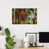 Tropical Palm Fruit Island Landscape Poster Print (Thuiskantoor)