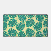 Tropical Palm Green Beige Bureaumat (Voorkant)