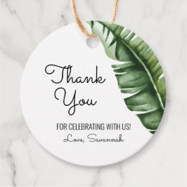 Tropical Palm Leaf Bedankt Party Bedankjes Labels