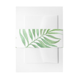 Tropical Palm Leaf Invitation Belly Band Uitnodigingen Wikkel