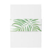 Tropical Palm Leaf Invitation Belly Band Uitnodigingen Wikkel (Achterkant Voorbeeld)