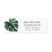 Tropical Palm Leaf Return Address Label (Voorkant)
