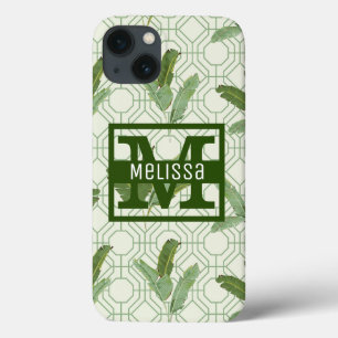 Tropical Palm Leaves Add Your Name Case-Mate iPhone Case