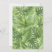 Tropical Palm Leaves Afstuderen Invitation Kaart (Achterkant)