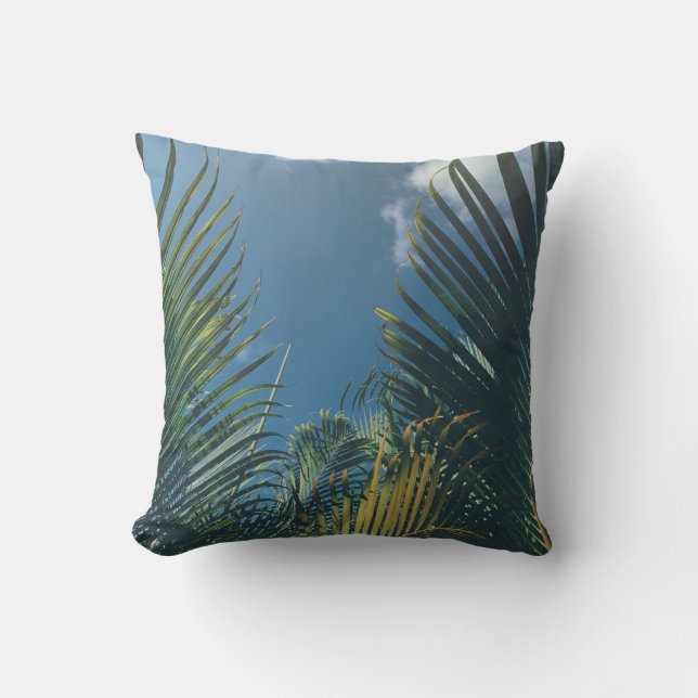 TROPICAL PALM LEAVES KUSSEN (Voorkant)