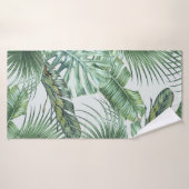Tropical palm leaves, monstera, banana leaf, jungl badhanddoek (Badhanddoek)