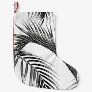 Tropical palm leaves seamless floral jungle patter kleine kerstsok