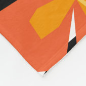 Tropical palm leaves, vintage applique style. fleece deken (Hoek)