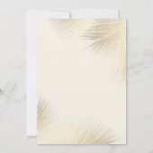 Tropical Palm Modern Wedding Kaart (Achterkant)