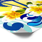 Tropical Palm Paradise with Plumeria Bloom Poster (Hoek)