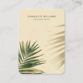 Tropical Palm Shadow Jewelry Display Kaart Visitekaartje (Voorkant)