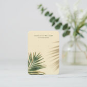 Tropical Palm Shadow Jewelry Display Kaart Visitekaartje (Staand voorkant)