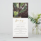 TROPICAL PALM STARRY MASON JAR LIGHTS BABY SHOWER KAART (Staand voorkant)