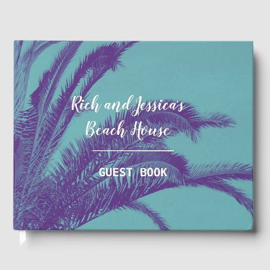 Tropical Palm Tree Beach House Gastenboek (Voorkant)