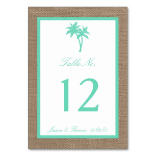 Tropical Palm Tree Beach Wedding Collectie Kaart