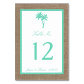 Tropical Palm Tree Beach Wedding Collectie Kaart (Voorkant)
