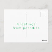 Tropical palm tree card  briefkaart (Achterkant)