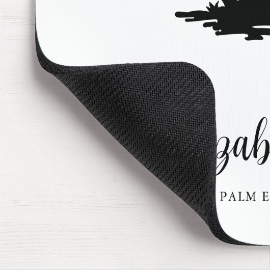 Tropical Palm Tree Coastal Personalized Muismat (Hoek)