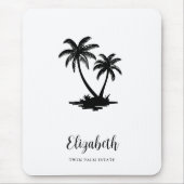 Tropical Palm Tree Coastal Personalized Muismat (Voorkant)