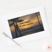 Tropical Palm Tree Gepersonaliseerde wijnlabels Rechthoekige Sticker (Envelop)