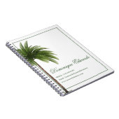 Tropical Palm Tree Green Stijlvolle Professional Notitieboek (Rechterzijde)