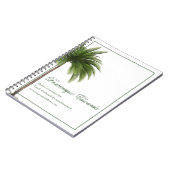 Tropical Palm Tree Green Stijlvolle Professional Notitieboek (Linkerzijde)